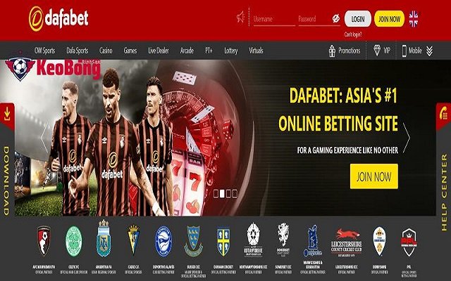 Dafabet - nhà tài trợ chính cho nhiều giải đấu lớn